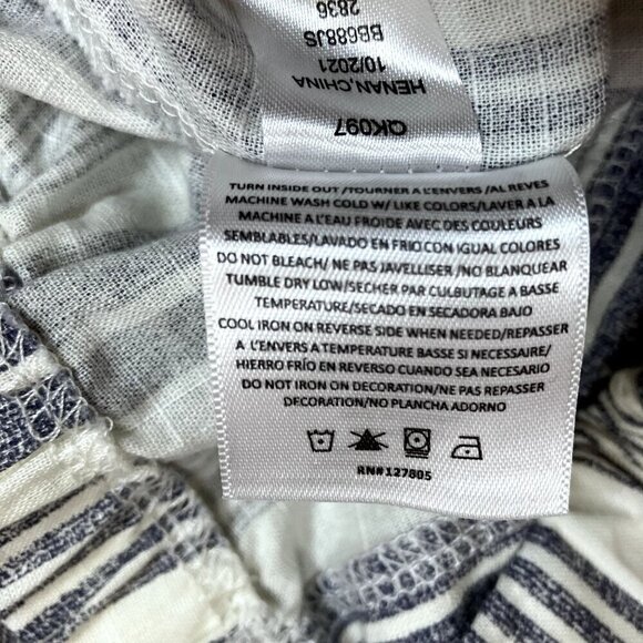 Jessica Simpson Girl's NWOT Striped Cotton Button-up Shortsleeve Blouse Sz M (8) - Picture 4 of 6